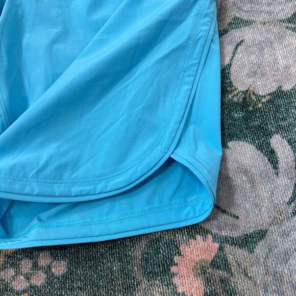 Lands End Women's 9" Board Shorts with Panty Blue Lined size 8 Bermuda Swim Long - Picture 13 of 16